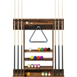 vidaXL Biljartkeu standaard Bewerkt hout 93 x 12 x 103 cm Oud hout