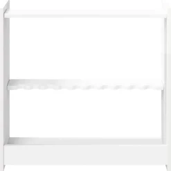 vidaXL Biljartkeu standaard Bewerkt hout 60 x 20 x 57 cm Glanzend Wit