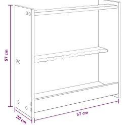 vidaXL Biljartkeu standaard Bewerkt hout 60 x 20 x 57 cm Glanzend Wit