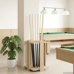 vidaXL Biljartkeu standaard Bewerkt hout 42 x 43 x 60 cm Sonoma Eiken