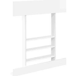 vidaXL Biljartkeu standaard Bewerkt hout 93 x 12 x 103 cm Glanzend Wit