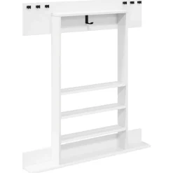 vidaXL Biljartkeu standaard Bewerkt hout 93 x 12 x 103 cm Glanzend Wit