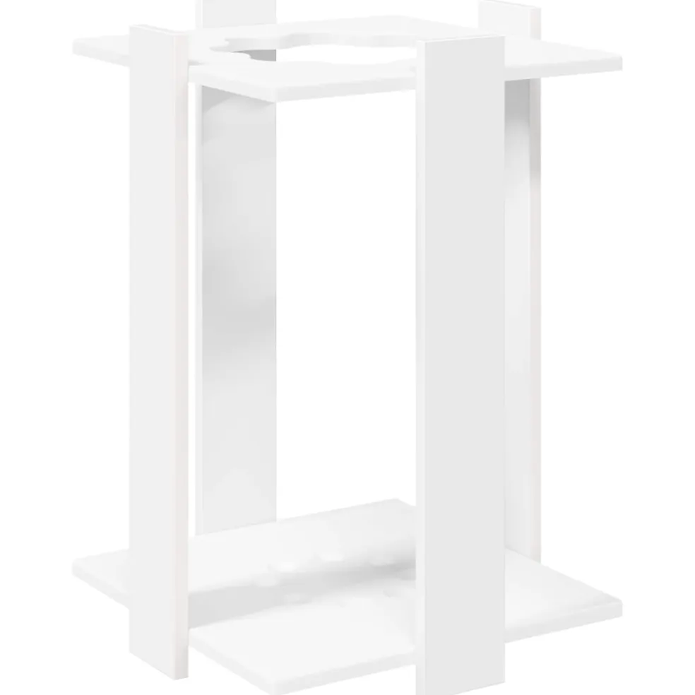 vidaXL Biljartkeu standaard Bewerkt hout 93 x 12 x 103 cm Wit