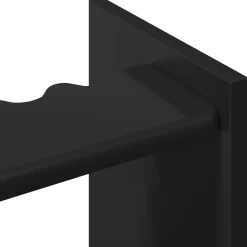 vidaXL Biljartkeu standaard Bewerkt hout 60 x 20 x 57 cm Zwart