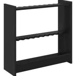 vidaXL Biljartkeu standaard Bewerkt hout 60 x 20 x 57 cm Zwart
