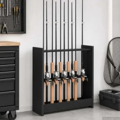 vidaXL Biljartkeu standaard Bewerkt hout 60 x 20 x 57 cm Zwart