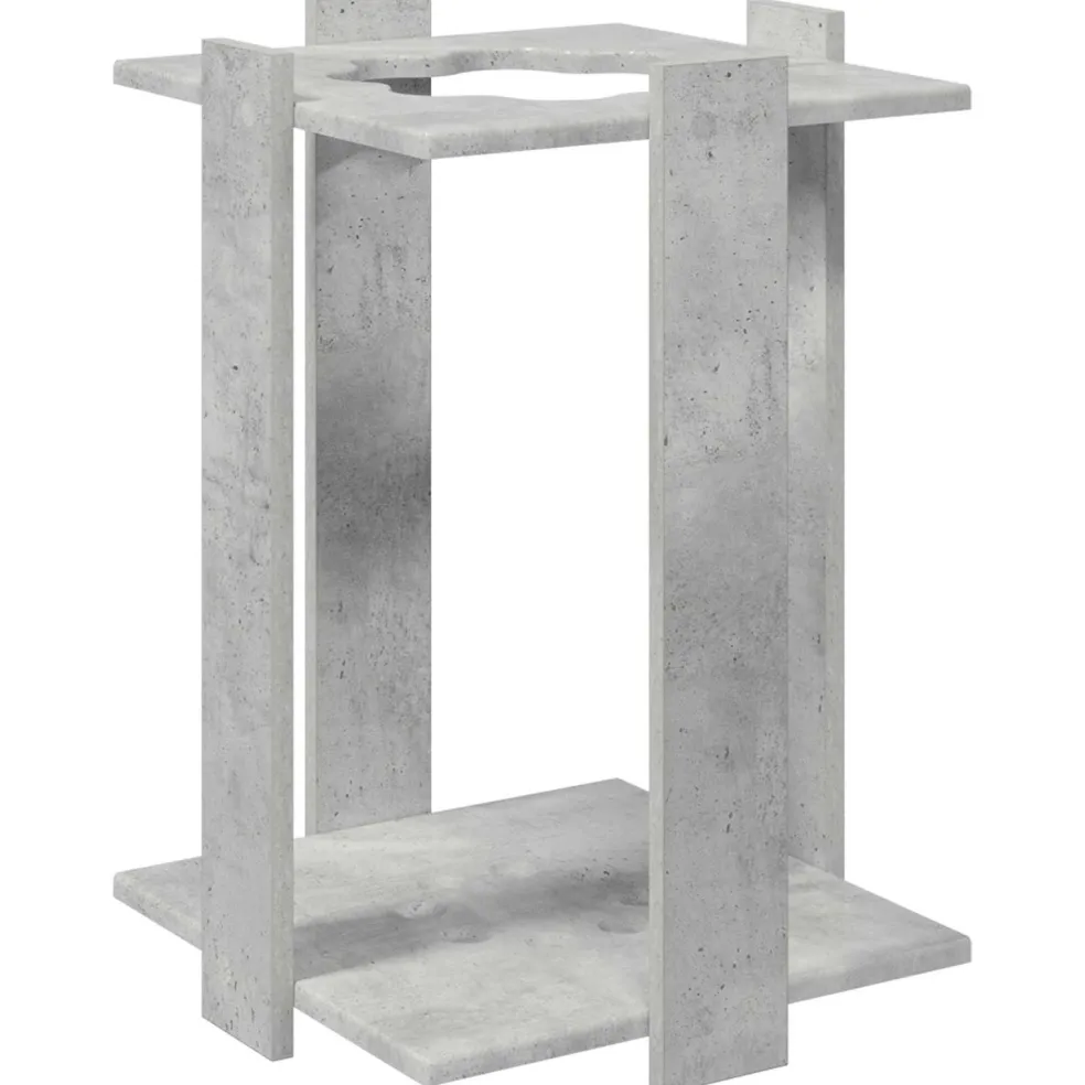 vidaXL Biljartkeu standaard Bewerkt hout 42 x 43 x 60 cm Gerookt eiken