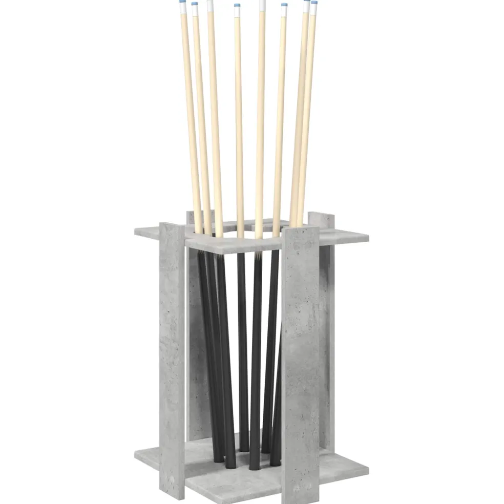 vidaXL Biljartkeu standaard Bewerkt hout 42 x 43 x 60 cm Gerookt eiken