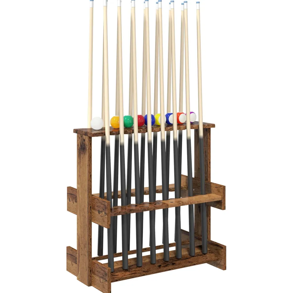 vidaXL Biljartkeu standaard Bewerkt hout 60 x 35 x 60 cm Eikenhout