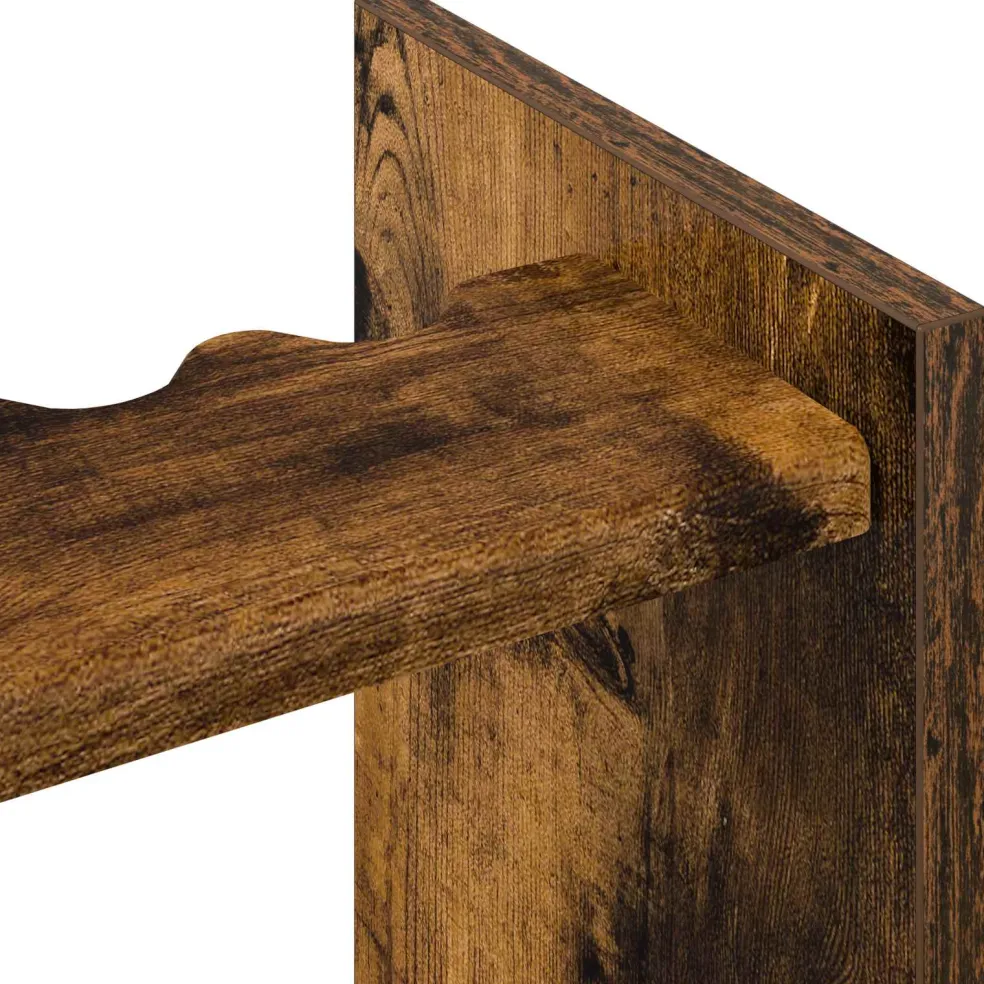 vidaXL Biljartkeu standaard Bewerkt hout 60 x 20 x 57 cm Gerookt eiken