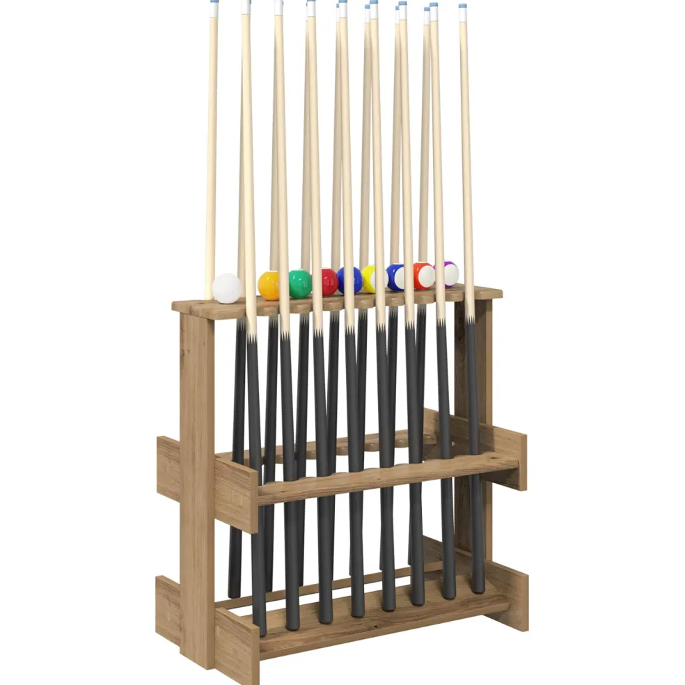 vidaXL Biljartkeu standaard Bewerkt hout 60 x 35 x 60 cm Grijs Sonoma