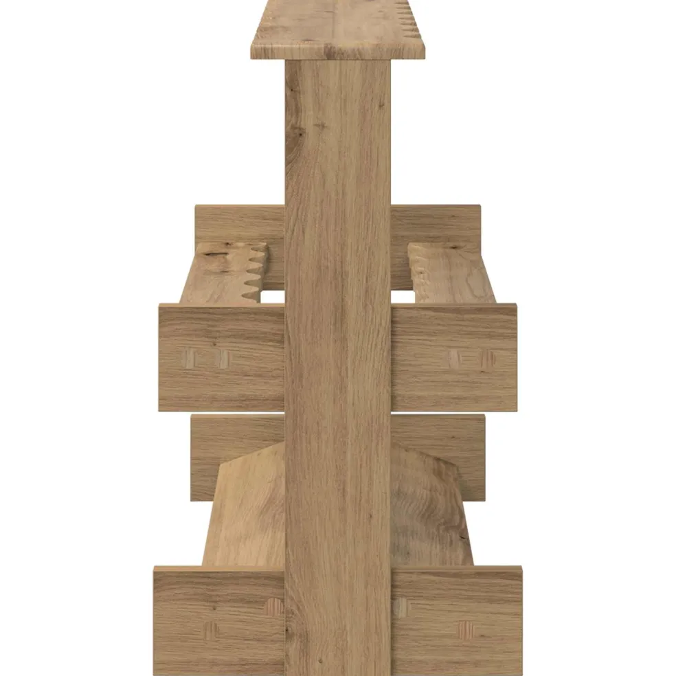 vidaXL Biljartkeu standaard Bewerkt hout 60 x 35 x 60 cm Grijs Sonoma