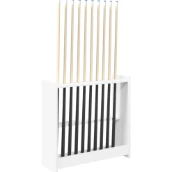 vidaXL Biljartkeu standaard Bewerkt hout 60 x 20 x 57 cm Wit