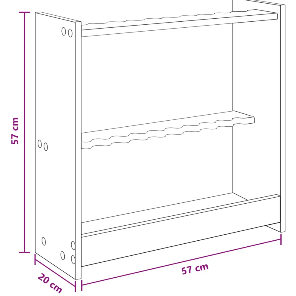 vidaXL Biljartkeu standaard Bewerkt hout 60 x 20 x 57 cm Sonoma Eiken