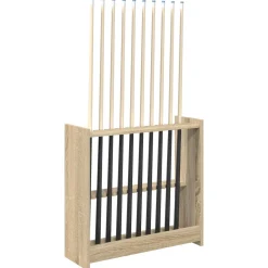 vidaXL Biljartkeu standaard Bewerkt hout 60 x 20 x 57 cm Sonoma Eiken