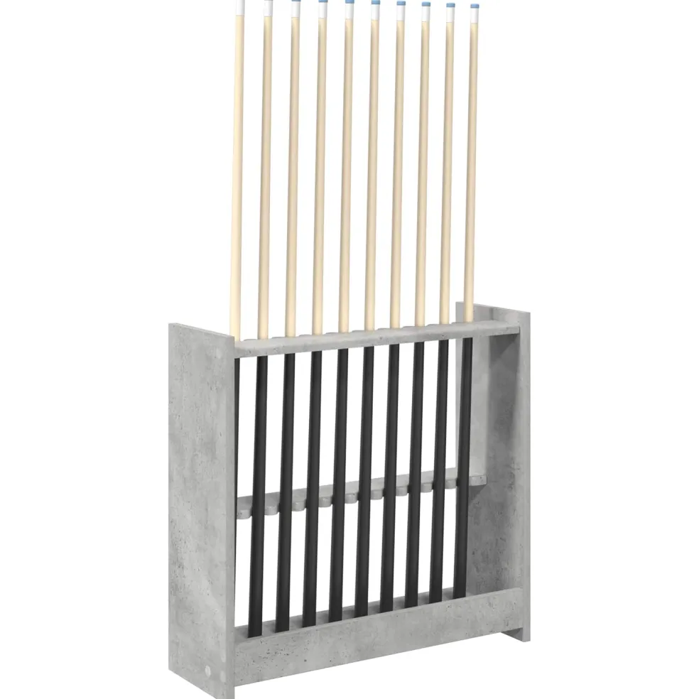 vidaXL Biljartkeu standaard Bewerkt hout 60 x 20 x 57 cm Betongrijs