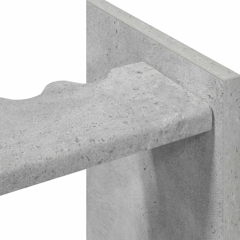 vidaXL Biljartkeu standaard Bewerkt hout 60 x 20 x 57 cm Betongrijs