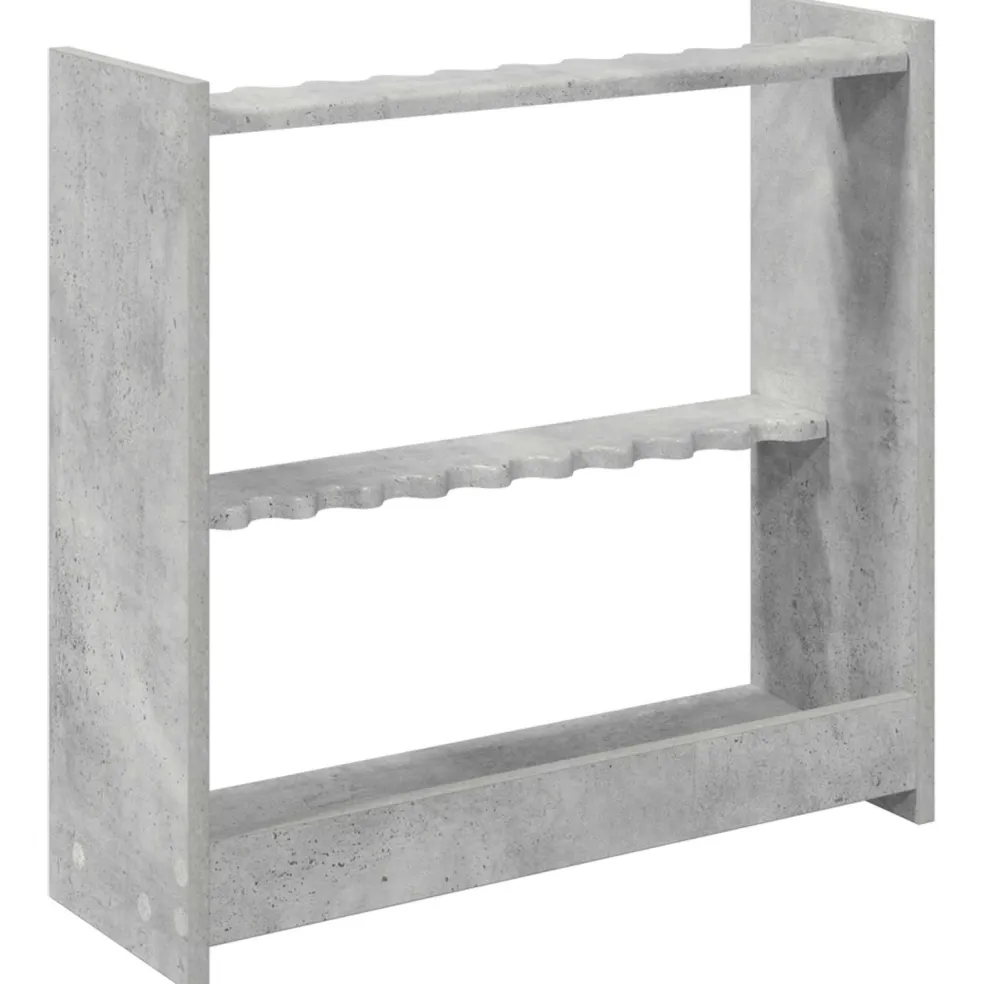 vidaXL Biljartkeu standaard Bewerkt hout 60 x 20 x 57 cm Betongrijs