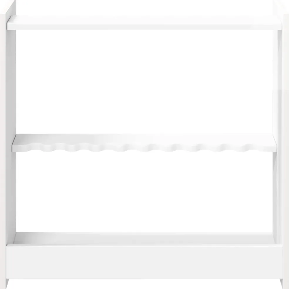 vidaXL Biljartkeu standaard Bewerkt hout 60 x 20 x 57 cm Glanzend Wit