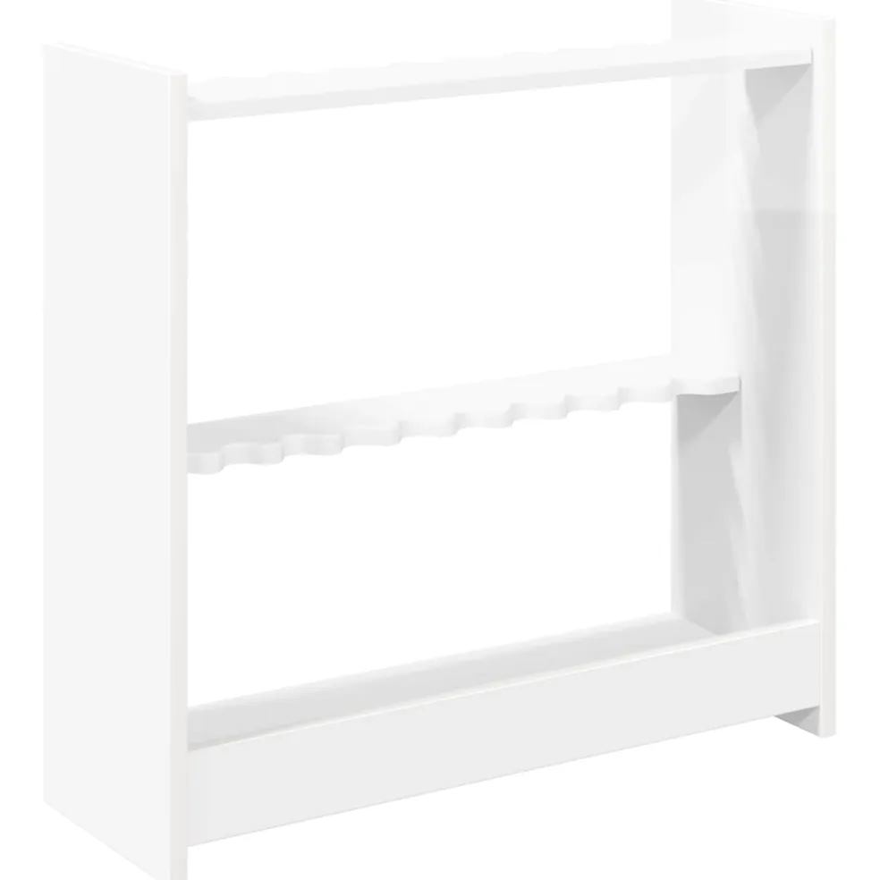 vidaXL Biljartkeu standaard Bewerkt hout 60 x 20 x 57 cm Glanzend Wit