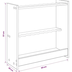 vidaXL Biljartkeu standaard Bewerkt hout 60 x 20 x 57 cm Glanzend Wit