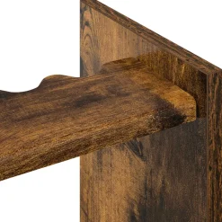 vidaXL Biljartkeu standaard Bewerkt hout 60 x 20 x 57 cm Gerookt eiken