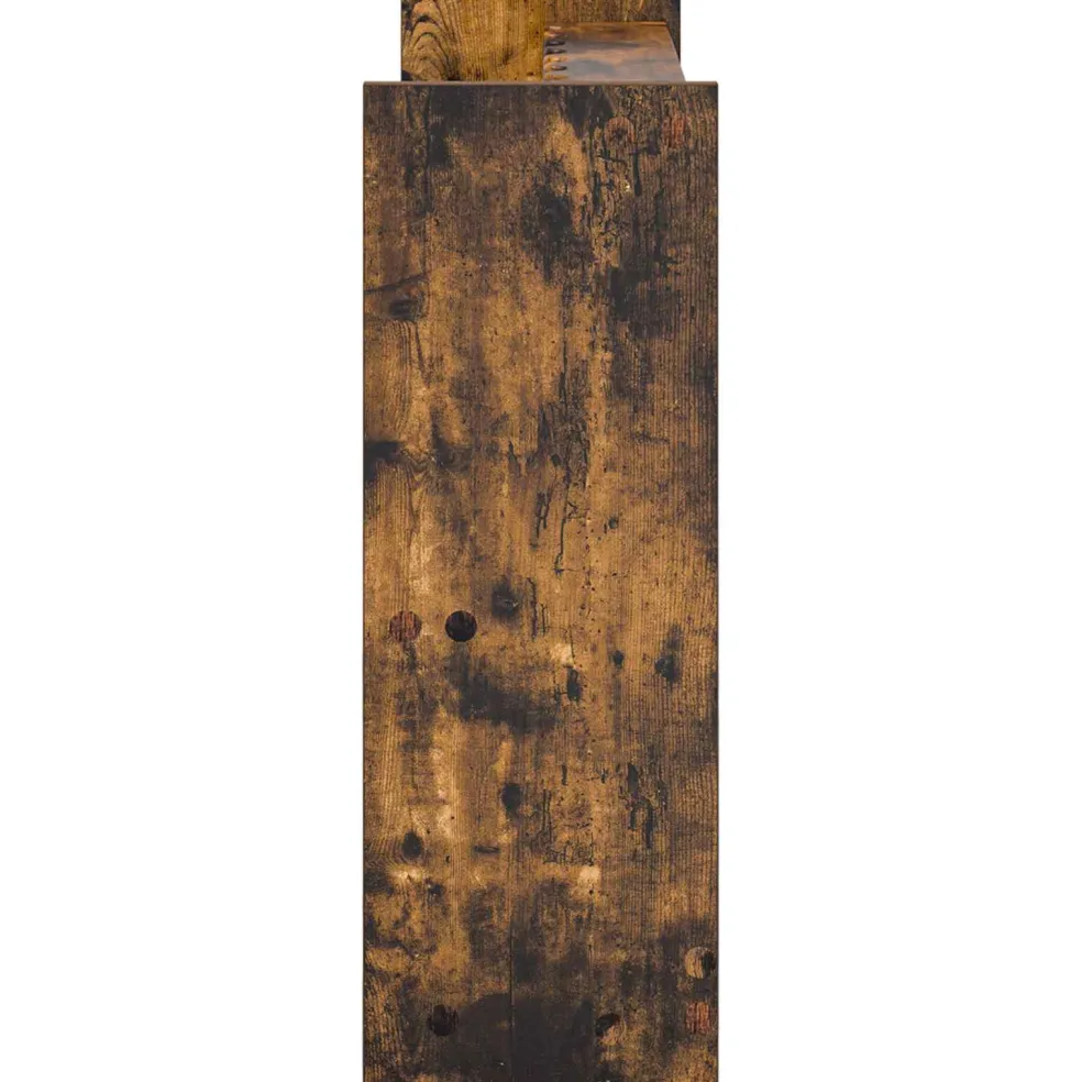vidaXL Biljartkeu standaard Bewerkt hout 60 x 20 x 57 cm Gerookt eiken