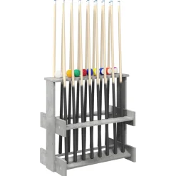 vidaXL Biljartkeu standaard Bewerkt hout 60 x 35 x 60 cm Betongrijs