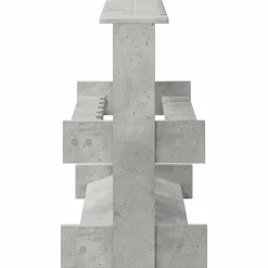 vidaXL Biljartkeu standaard Bewerkt hout 60 x 35 x 60 cm Betongrijs
