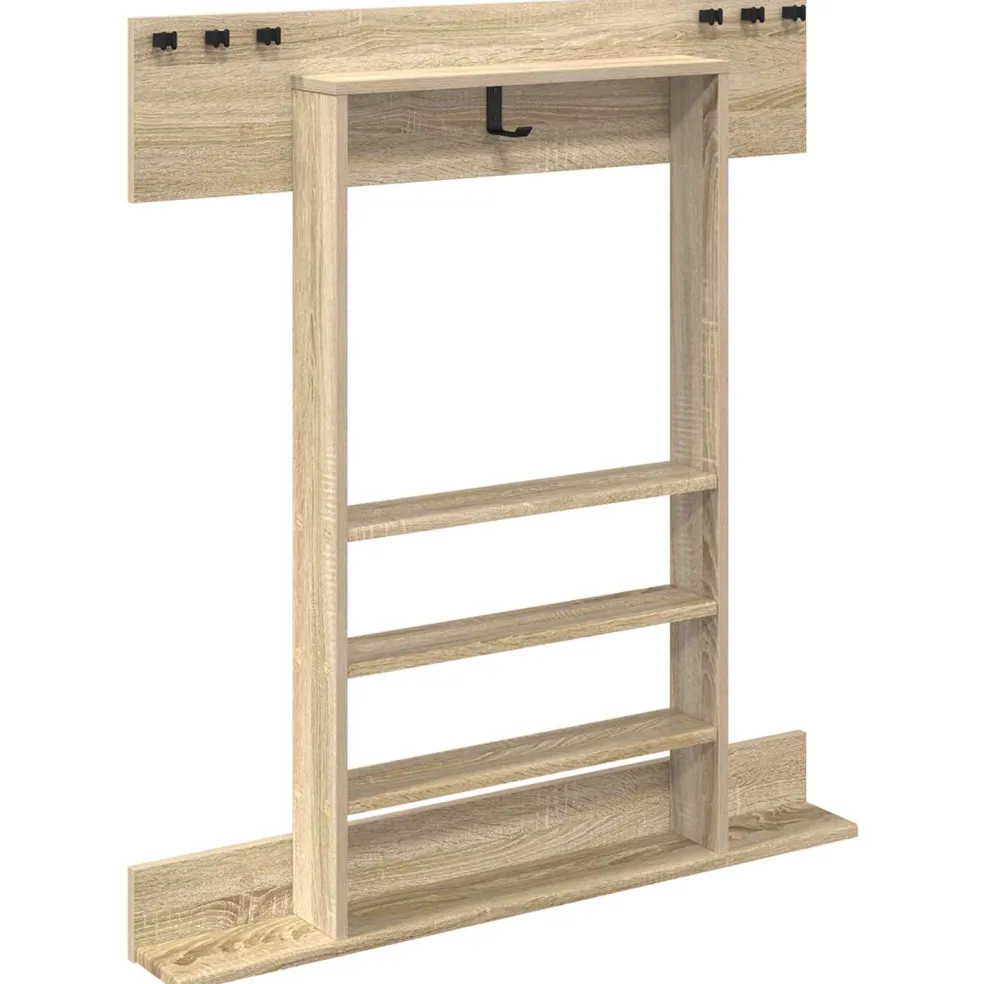 vidaXL Biljartkeu standaard Bewerkt hout 93 x 12 x 103 cm Sonoma Eiken