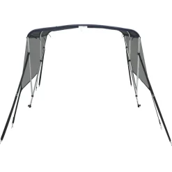 vidaXL Biminitop 3 bogen met mesh zijwanden 183x(137-152)x137 cm
