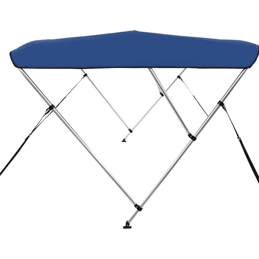 vidaXL Biminitop 3-boogs 183x140x137 cm blauw