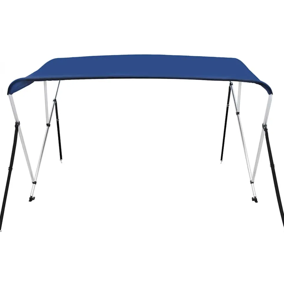vidaXL Biminitop 3-boogs 183x140x137 cm blauw