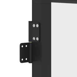 vidaXL Binnendeur smal 76x201,5 cm gehard glas en aluminium zwart