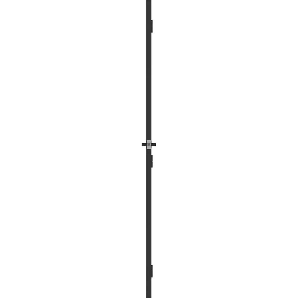 vidaXL Binnendeur smal 76x201,5 cm gehard glas en aluminium zwart