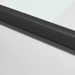 vidaXL Binnendeur smal 76x201,5 cm gehard glas en aluminium zwart