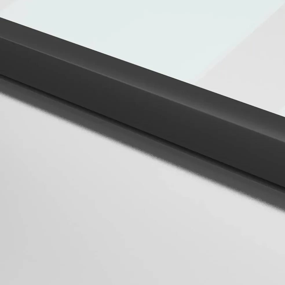 vidaXL Binnendeur smal 76x201,5 cm gehard glas en aluminium zwart