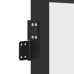 vidaXL Binnendeur smal 83x201,5 cm gehard glas en aluminium zwart