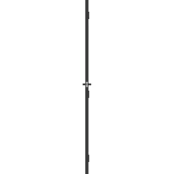 vidaXL Binnendeur smal 83x201,5 cm gehard glas en aluminium zwart