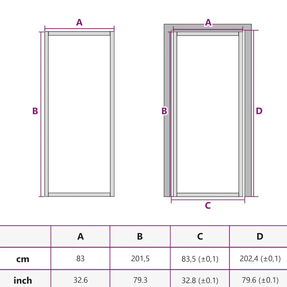 vidaXL Binnendeur smal 83x201,5 cm gehard glas en aluminium zwart