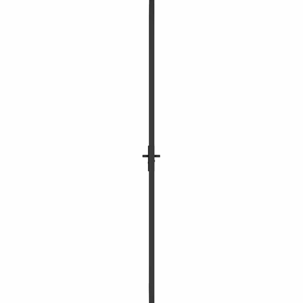 vidaXL Binnendeur 76x201,5 cm ESG-glas en aluminium zwart