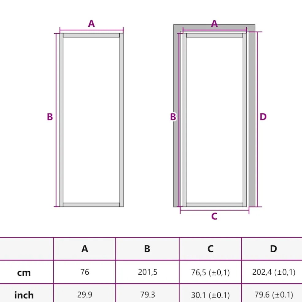 vidaXL Binnendeur 76x201,5 cm matglas en aluminium zwart