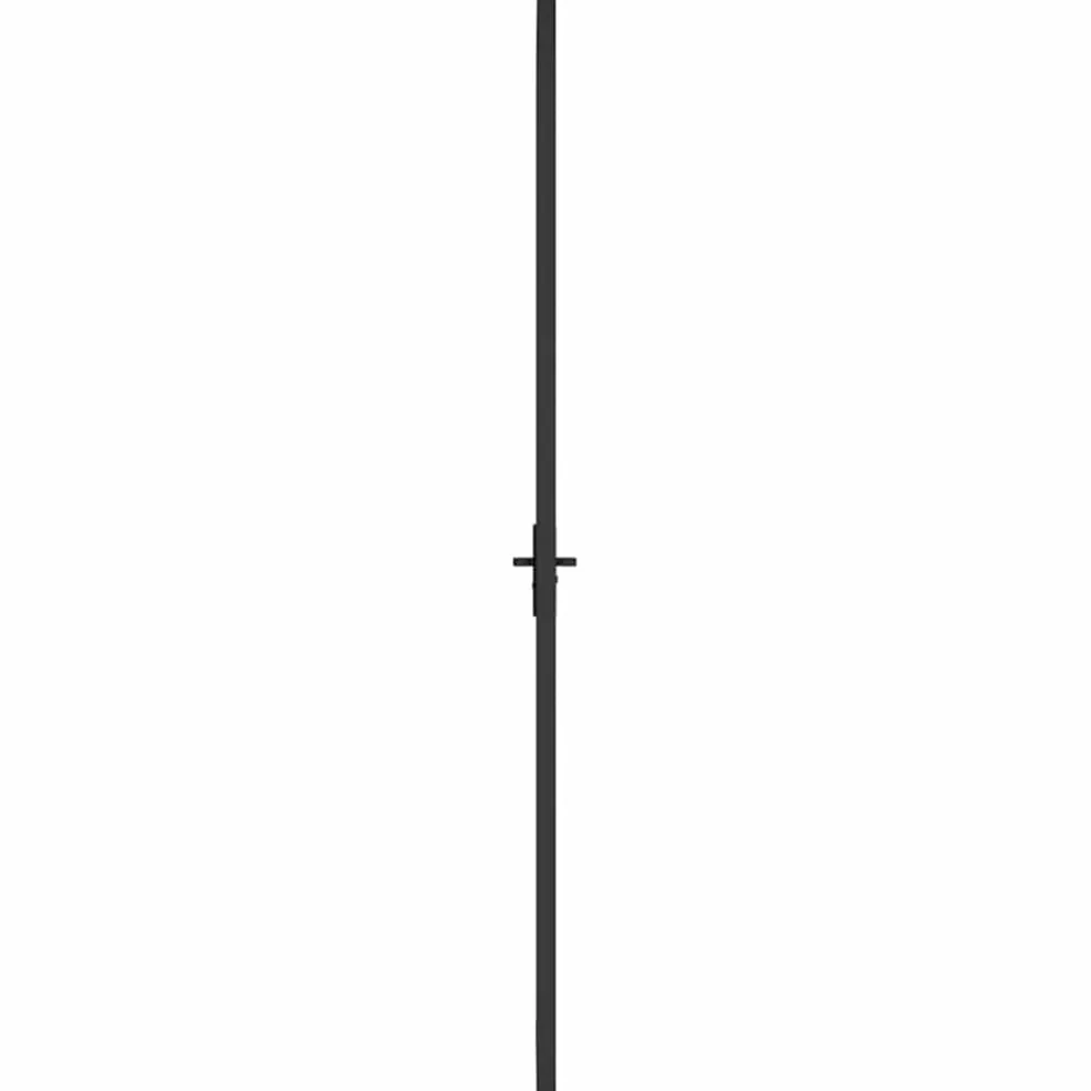 vidaXL Binnendeur 76x201,5 cm matglas en aluminium zwart