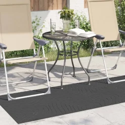 vidaXL Binnen- en buitentapijt PALMERAS Antraciet 150 x 80 cm