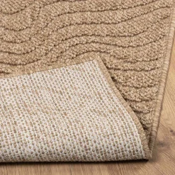 vidaXL Binnen- en buitentapijt AGIRA Naturel 150 x 80 cm Polyester