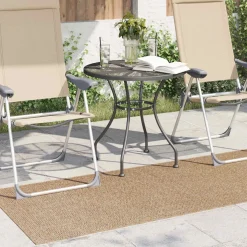 vidaXL Binnen- en buitentapijt AGIRA Naturel 150 x 80 cm Polyester