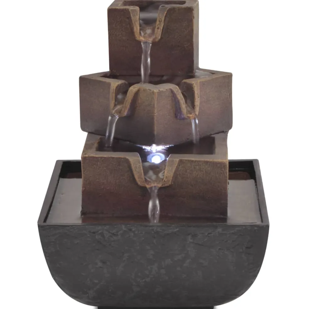 vidaXL Binnenfontein met LED-verlichting polyresin