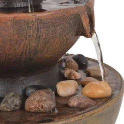 vidaXL Binnenfontein met pomp polyresin