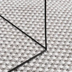 vidaXL Binnen kleed LUGO Crème en Grijs 80 x 150 cm Polyester