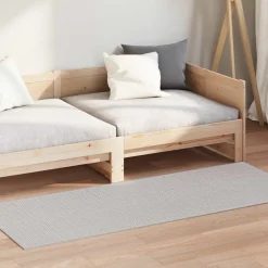 vidaXL Binnen kleed LUGO Crème en Grijs 80 x 150 cm Polyester